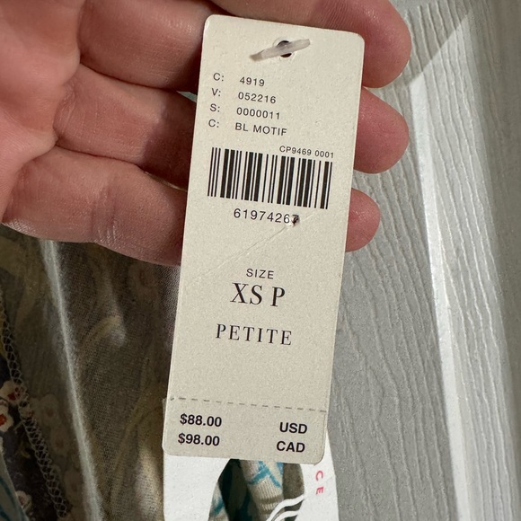 HP Daily Practice by Anthropologie tiered floral summer dress. XSP. NWT - Picture 10 of 10